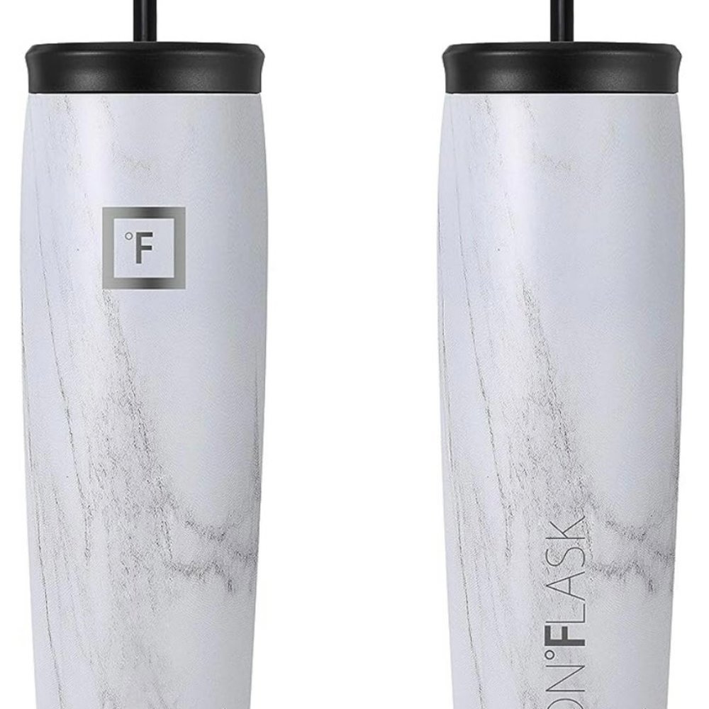 IRON °FLASK 28 oz Nomad Tumbler - 2 Lids (Straw/Flip) - Marble